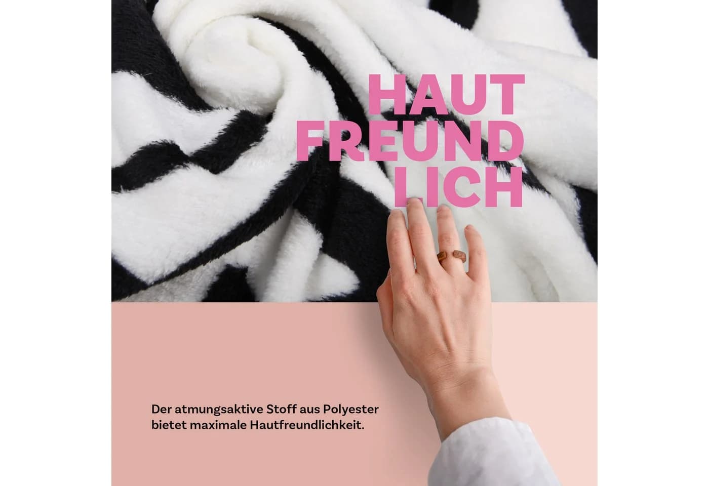Wohndecke Flanell mit Spruch "Zuhause" Bestlivings 130x160cm - Bild 3