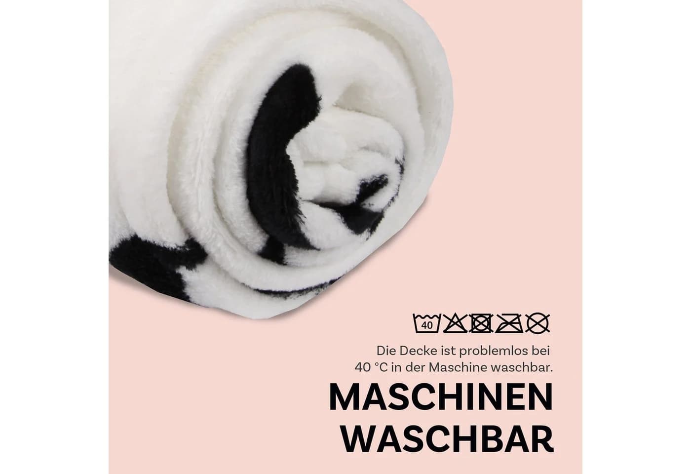 Wohndecke Flanell mit Spruch "Zuhause" Bestlivings 130x160cm - Bild 4