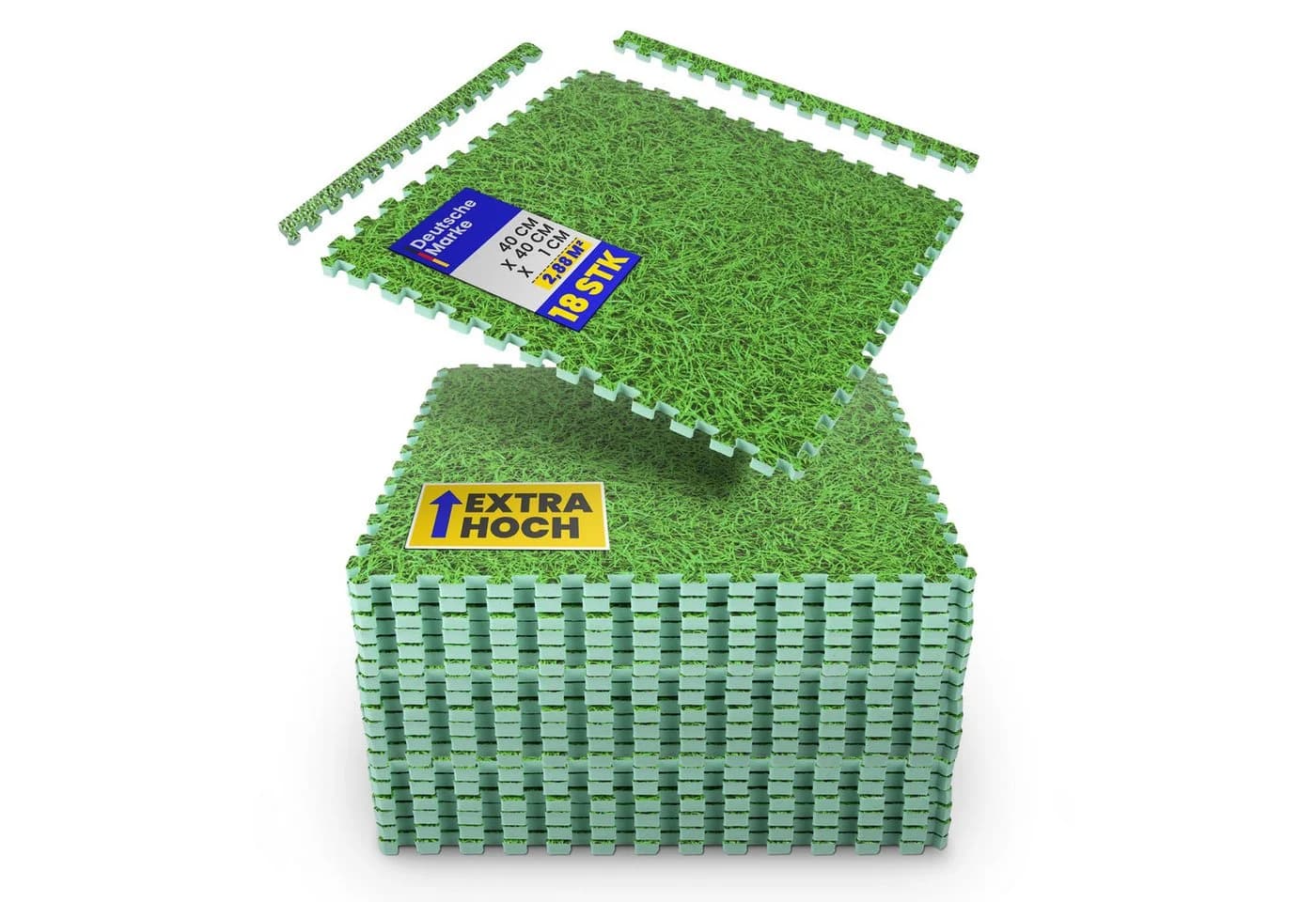 Bestlivings Bodenschutzmatte Grasoptik EVA-Schaumstoff modular erweiterbar - Bild 2