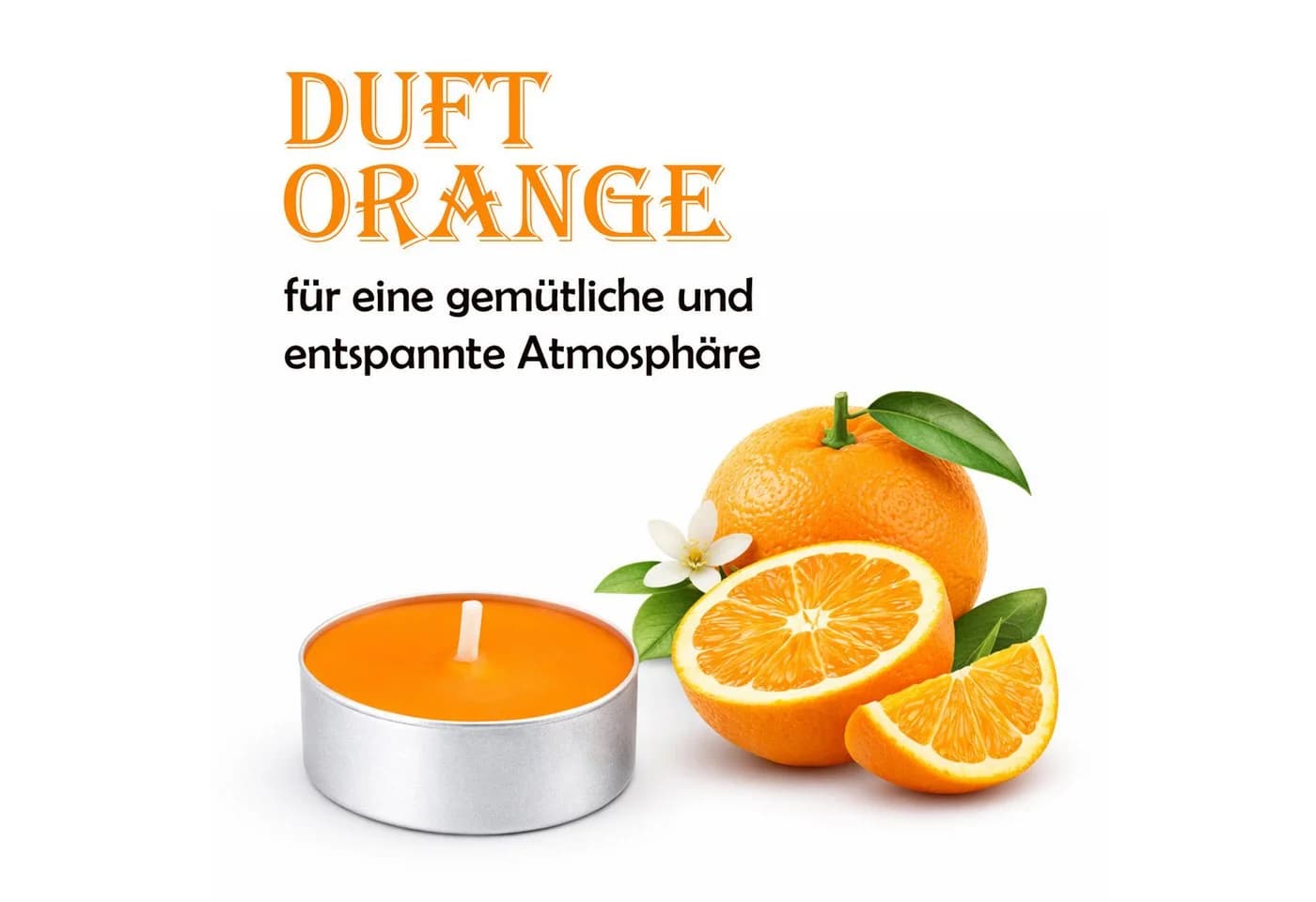 HS Candle Teelicht Duftkerze 54-tlg. Wachs Ø4 cm