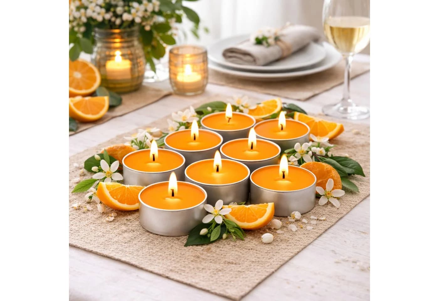 HS Candle Teelicht Duftkerze 54-tlg. Wachs Ø4 cm - Bild 5