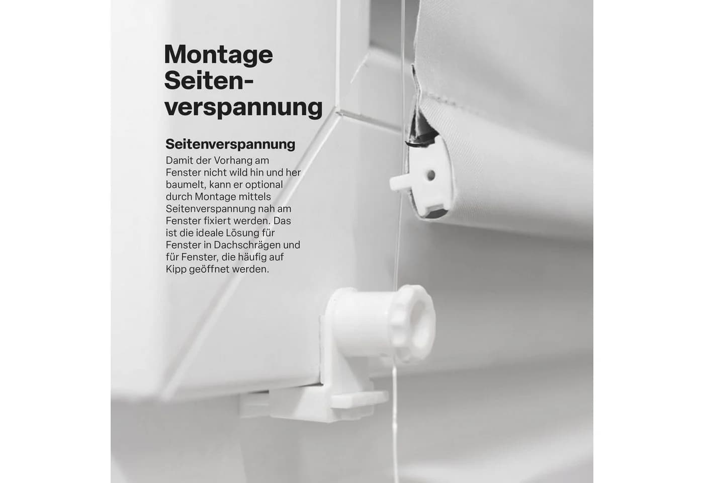 Bestlivings Verdunklungsrollo Thermo Weiß Klemmträger - Bild 5