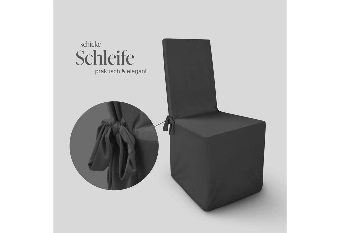Bestlivings Stuhlhusse Schwarz Elastisch Universal - Bild 4