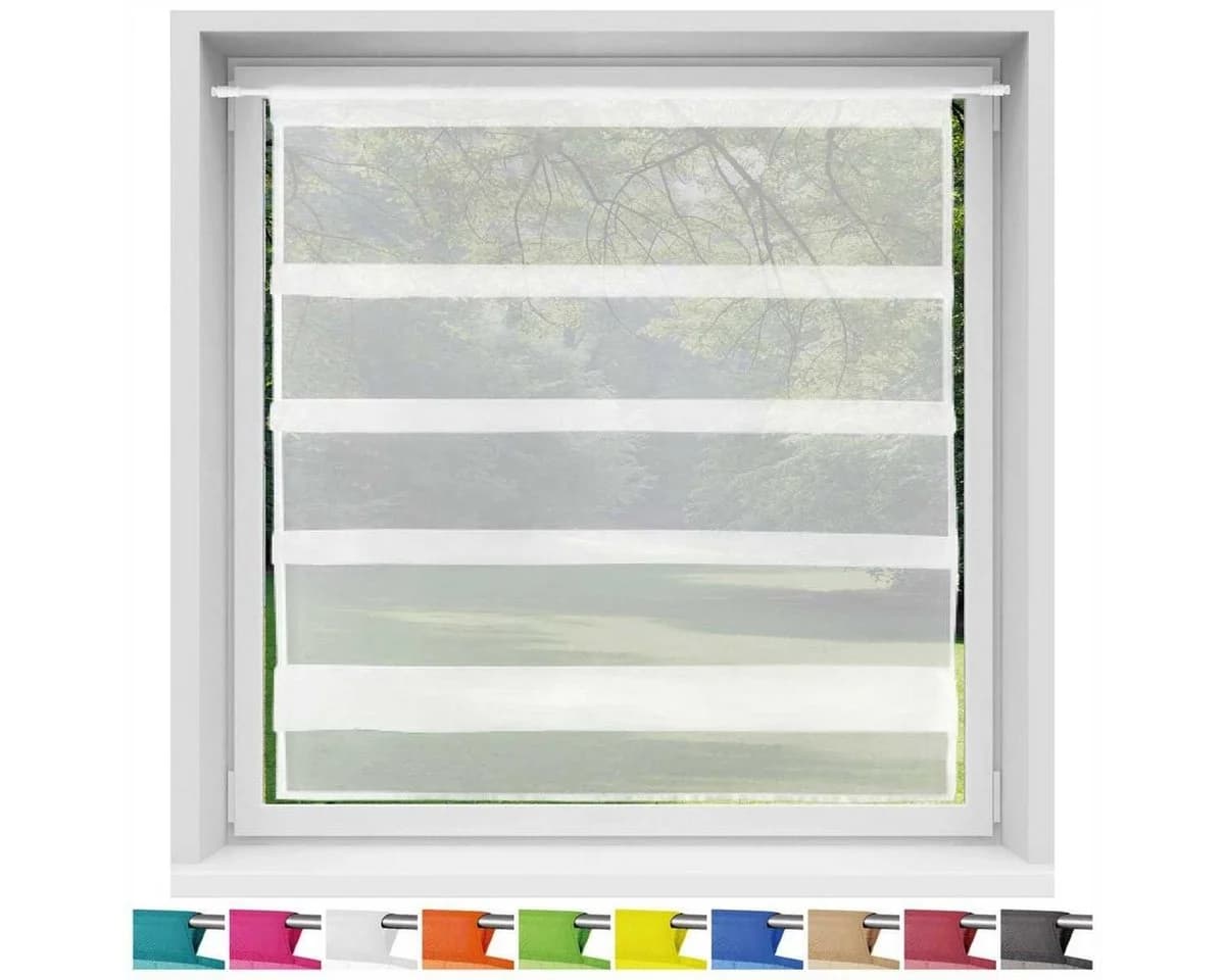 Bestlivings Vorhang Raffoptik Transparent Microfaser Küchengardine - Bild 5