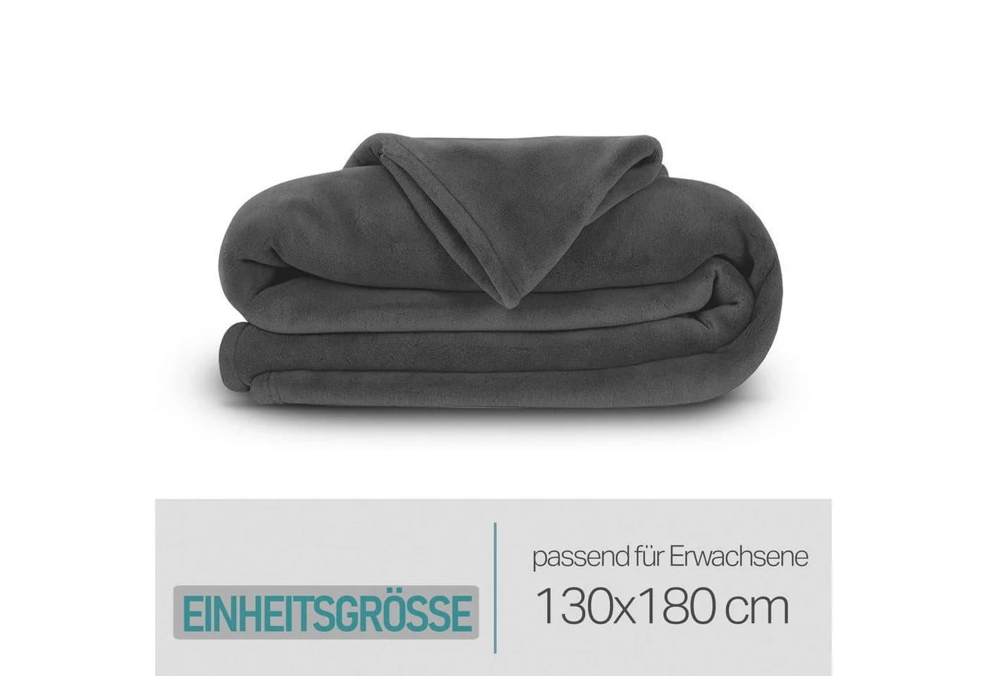 Bestlivings Wohndecke mit Ärmeln Grau 130x180 cm Polyester - Bild 5