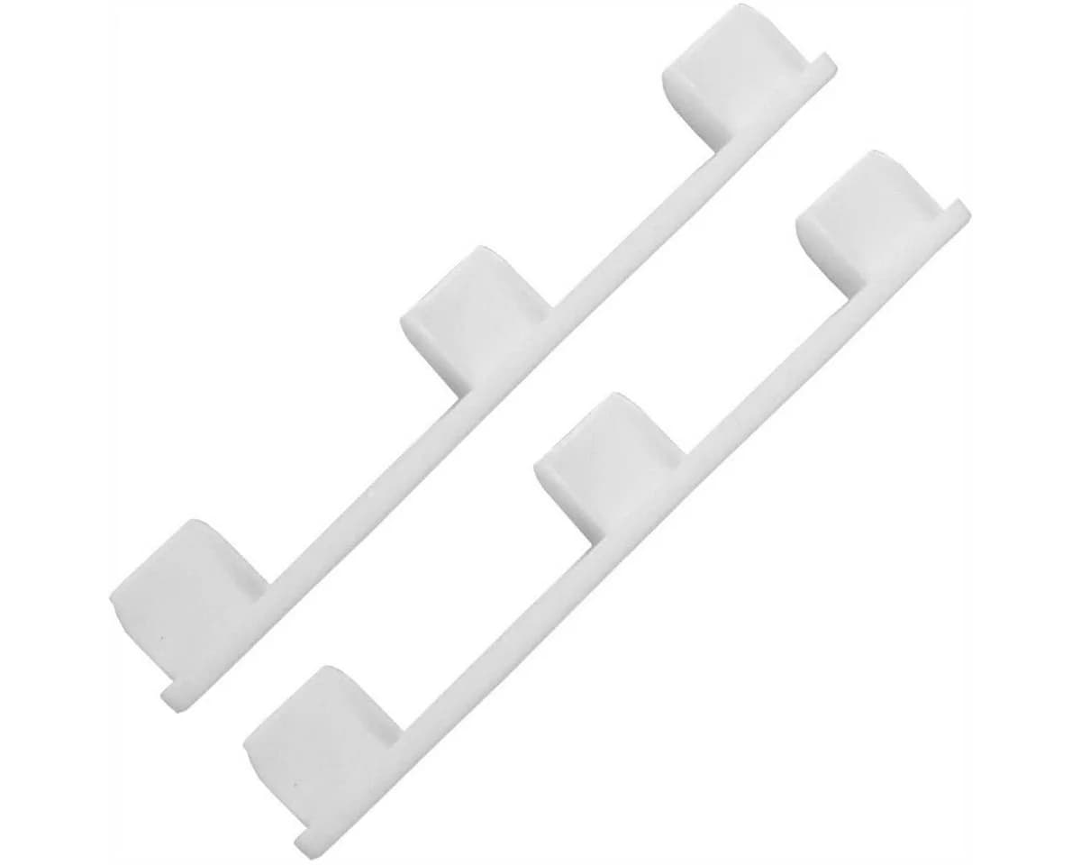 Bestlivings Gardinenschiene Endstücke Weiß/Silber Kunststoff 2er Pack