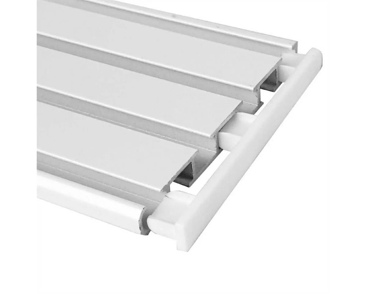 Bestlivings Gardinenschiene Endstücke Weiß/Silber Kunststoff 2er Pack - Bild 2