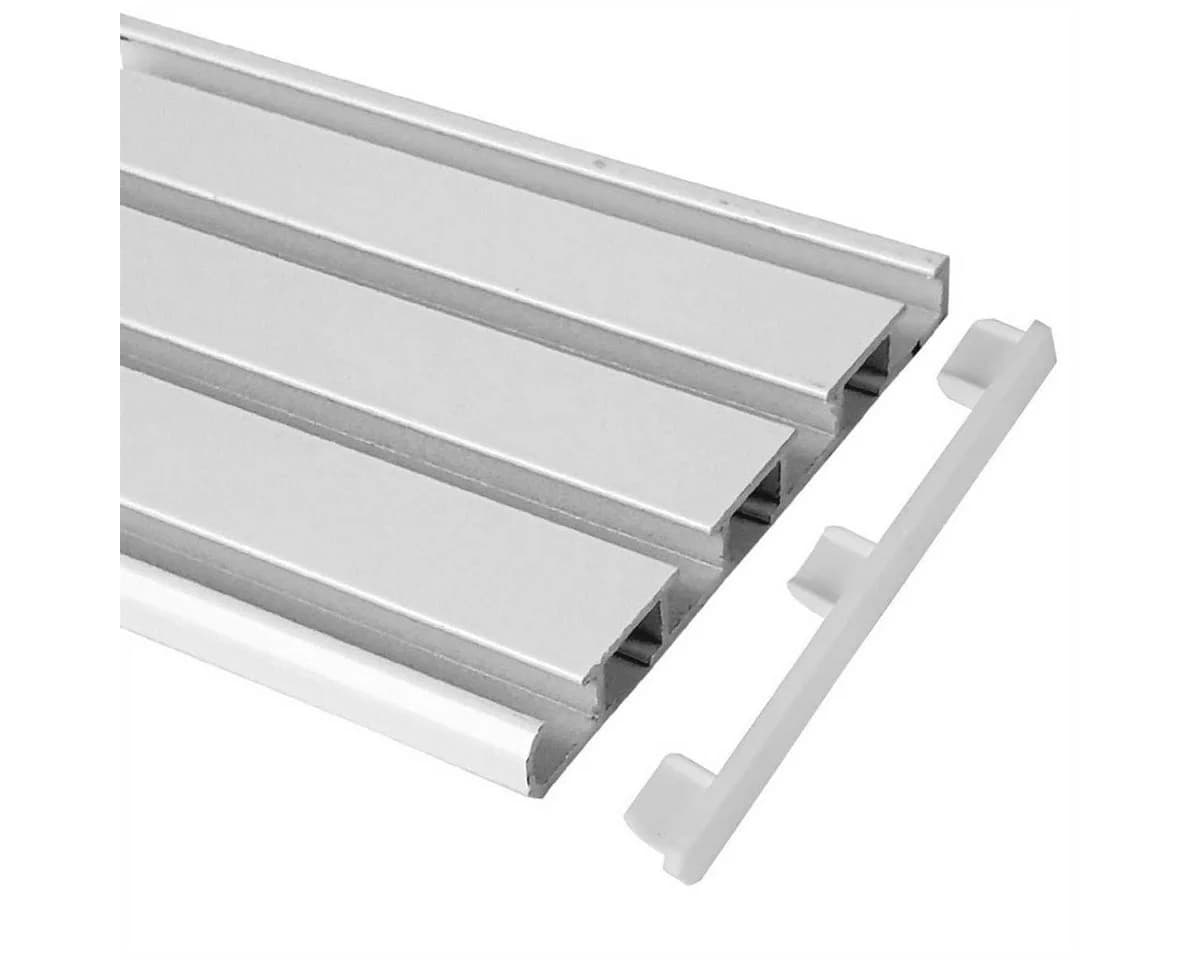 Bestlivings Gardinenschiene Endstücke Weiß/Silber Kunststoff 2er Pack - Bild 5