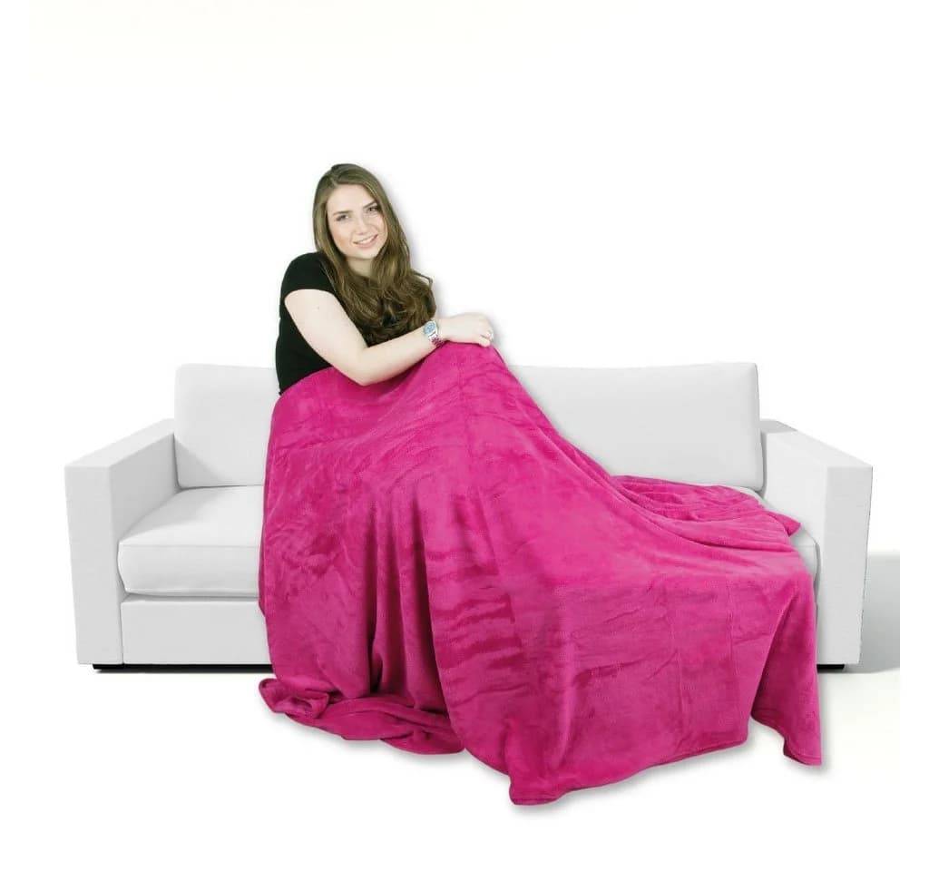 Bestgoodies Kuscheldecke Rosa Polyester Mikrofaser Flauschdecke - Bild 2