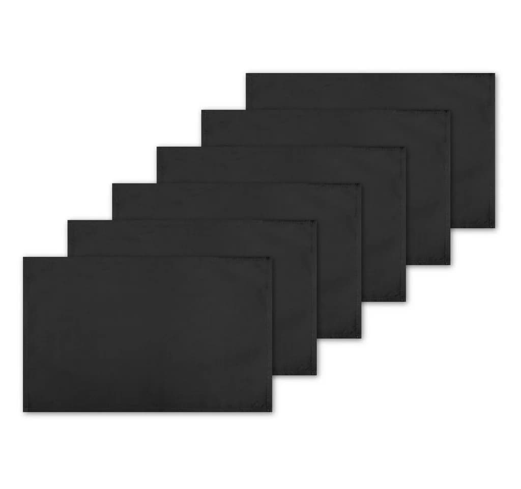 Bestlivings Platzset Ellen 6-teilig Schwarz Polyester Tischsets - Bild 2