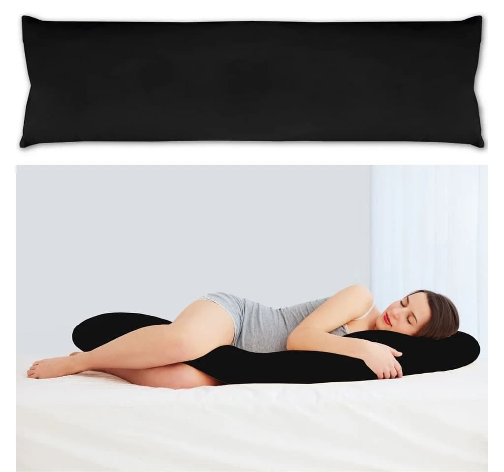 Bestlivings Seitenschläferkissen Stillkissen Schwarz Polyester