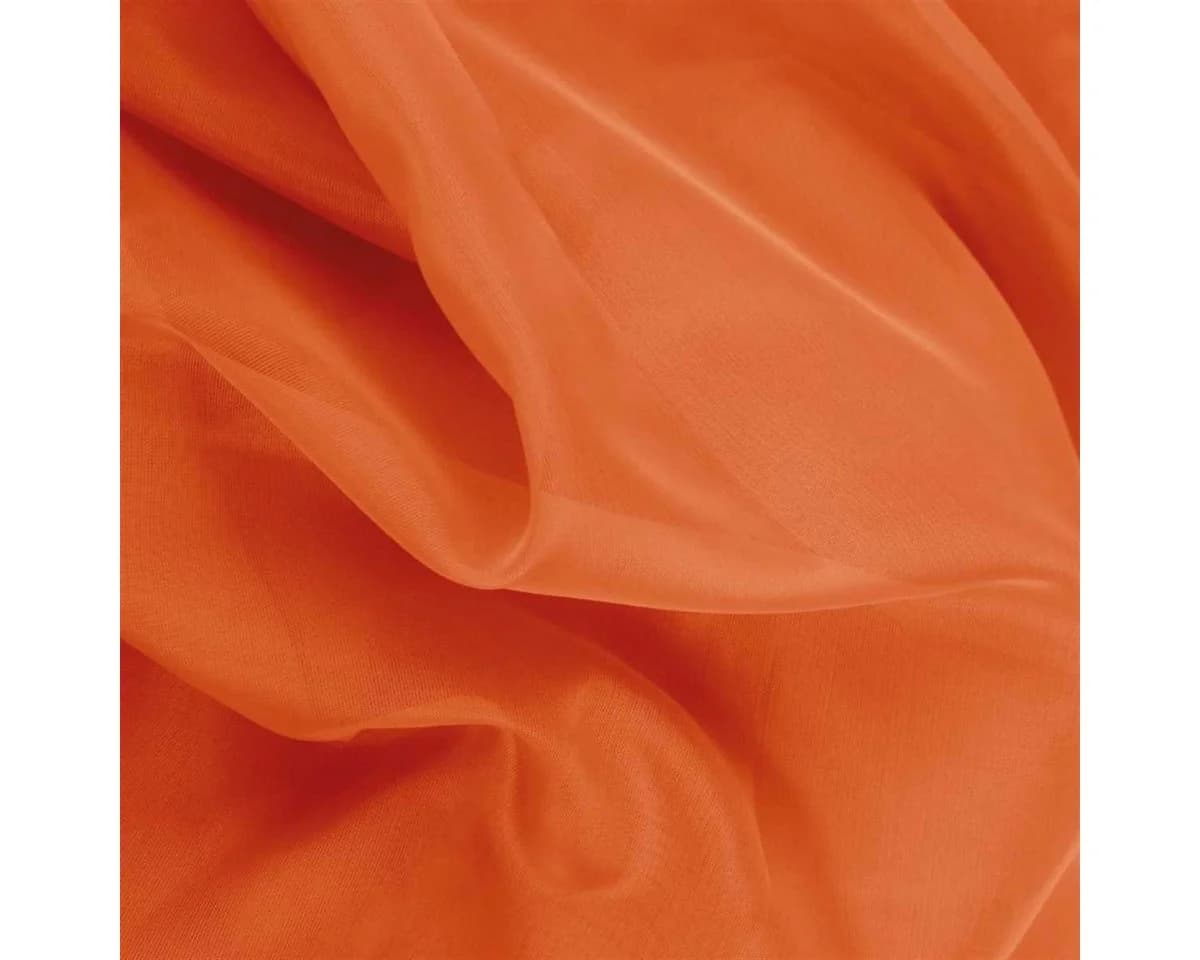 Bestgoodies Bistrogardine mit Ösen Transparent Orange Voile - Bild 4