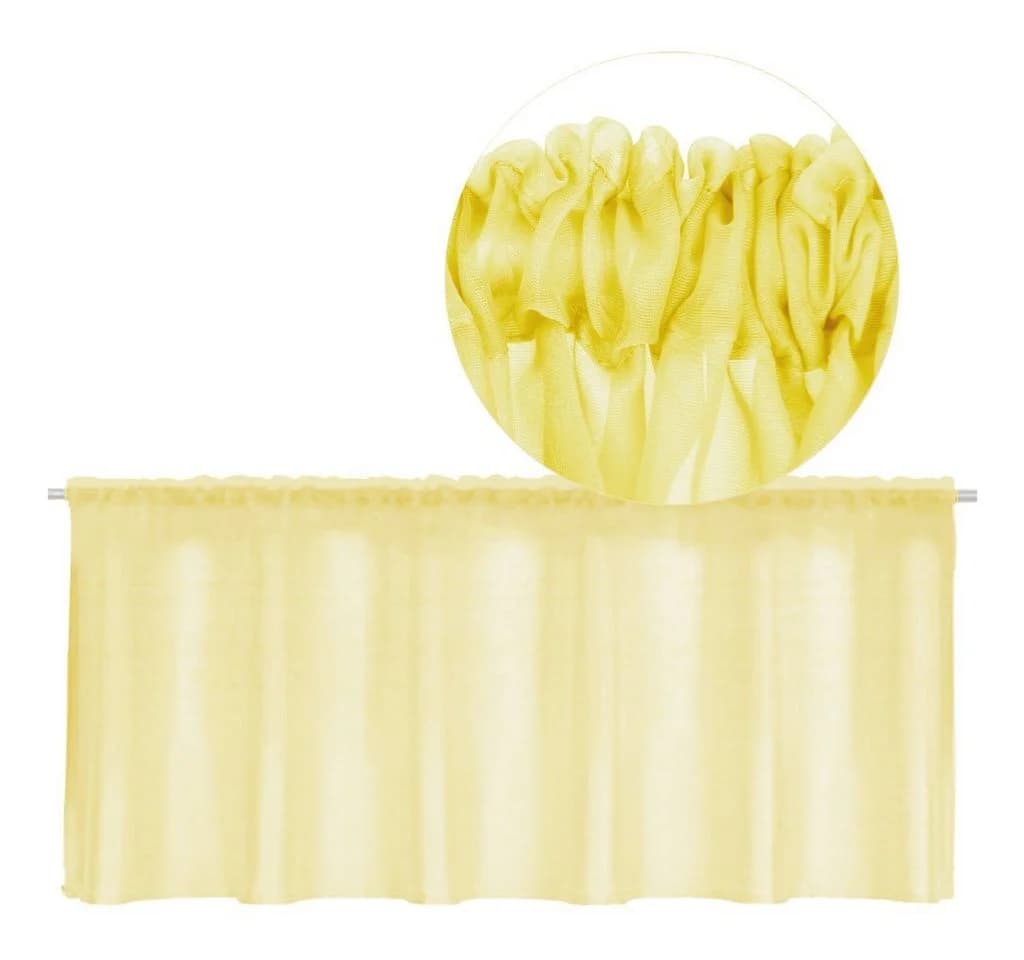 Bestgoodies Bistrogardine mit Stangendurchzug Transparent Gelb - Bild 2