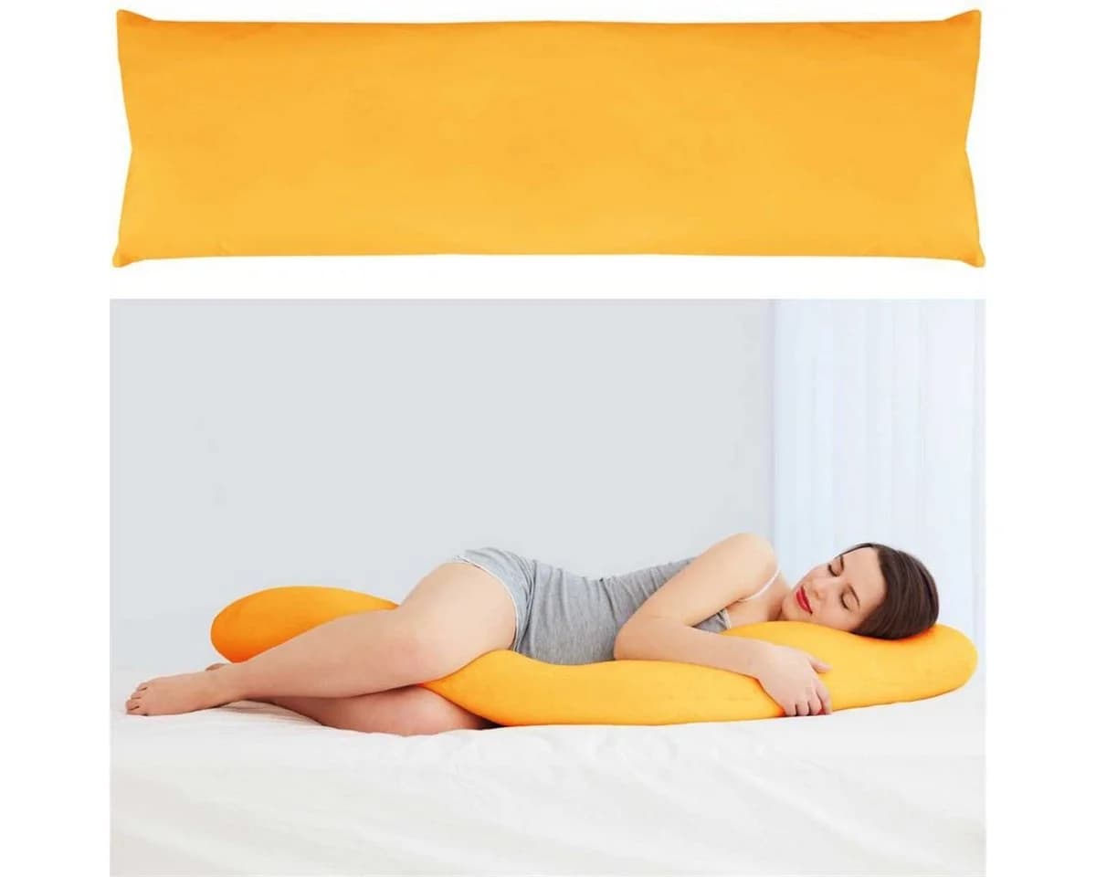 Bestlivings Seitenschläferkissen mit Polyesterhülle in Orange