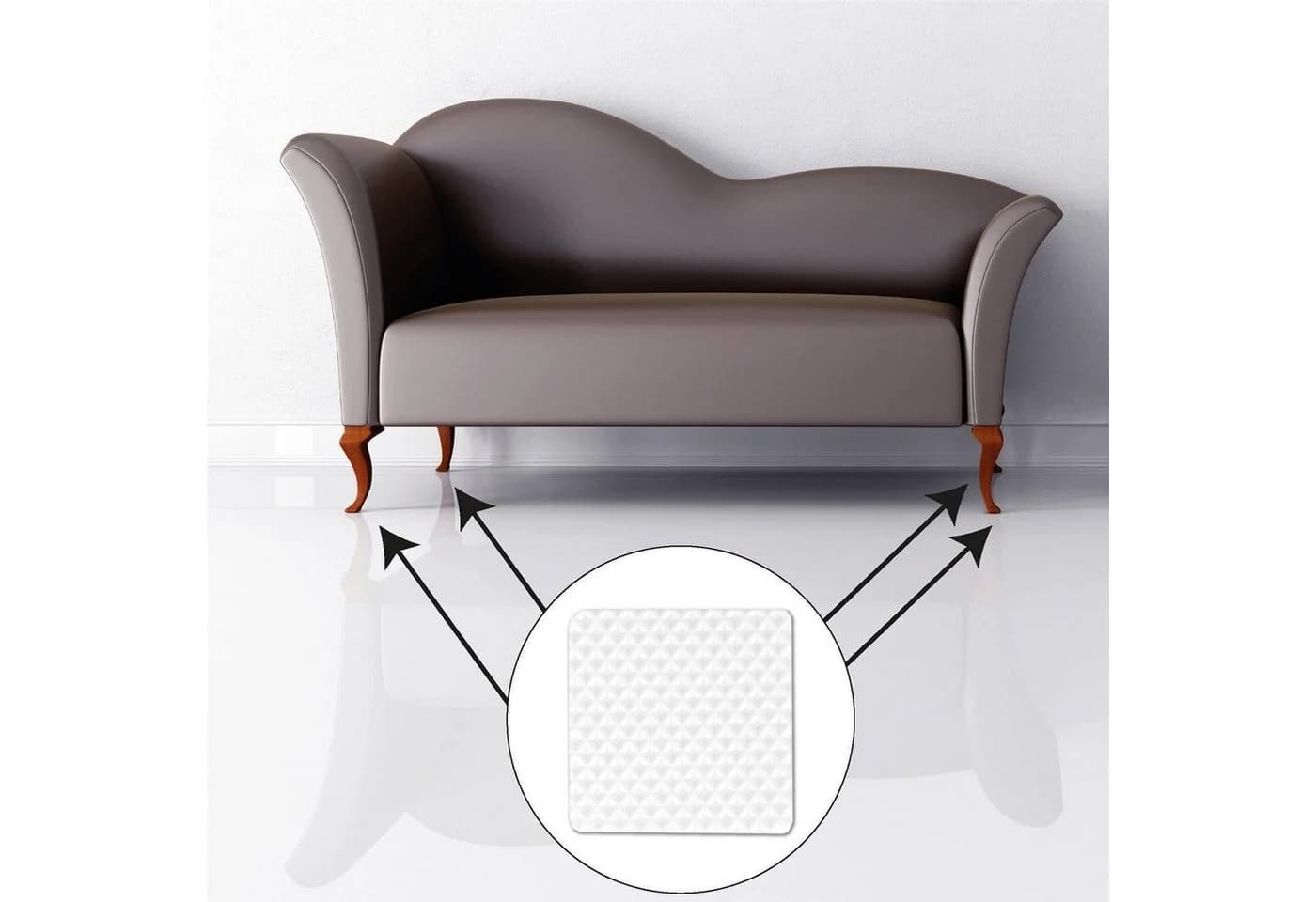 Pro Home Vibrationsdämpfer Anti-Rutsch Pads Möbelschutz selbstklebend - Bild 5