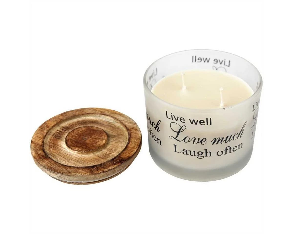 HS Candle Duftkerze XXL 3-Docht Glas SPA - Bild 5