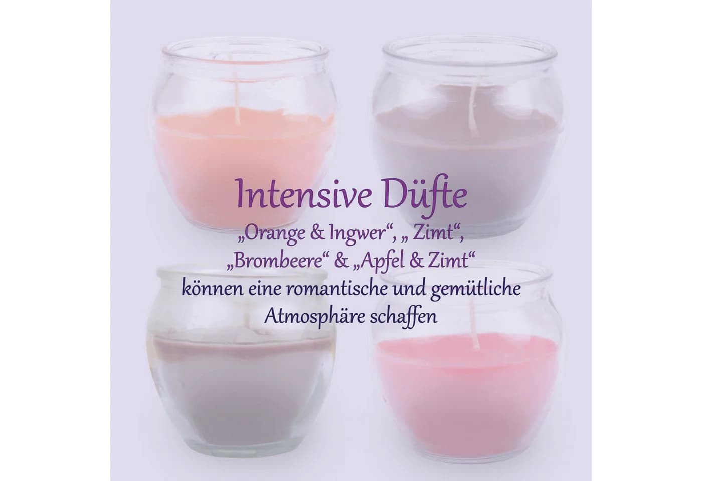 HS Candle Duftkerze Selection 4er-Set Winter Spice Glas - Bild 3