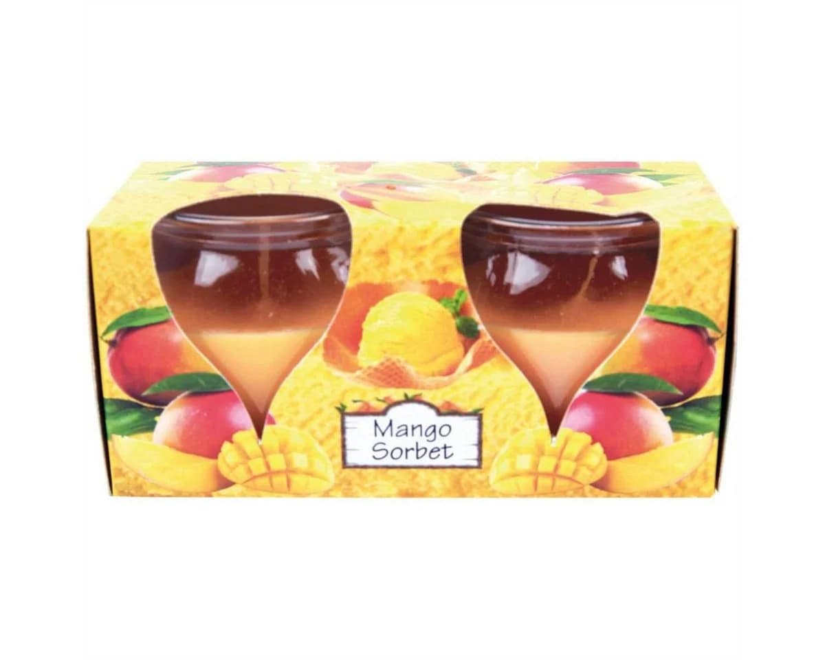 HS Candle Duftkerze 2-tlg. Glas "Creation" Mango Sorbet - Bild 2