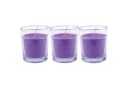 HS Candle Duftkerze 3-tlg. Glas Violett Klassische Düfte 12 Std. Bild 4