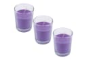 HS Candle Duftkerze 3-tlg. Glas Violett Klassische Düfte 12 Std. Bild 5