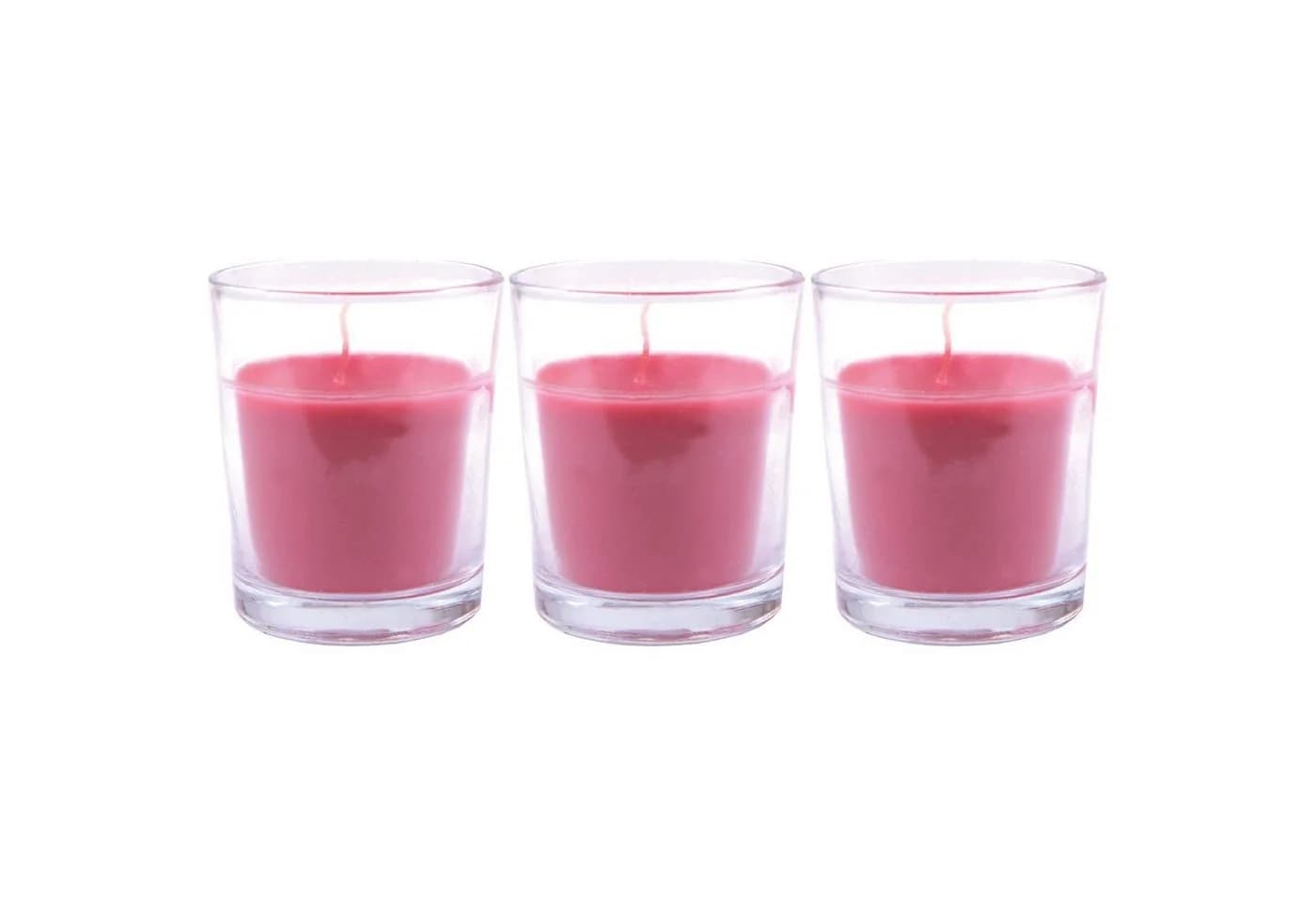 HS Candle Duftkerze 12er Pack Klassische Düfte Rosa Glas - Bild 4