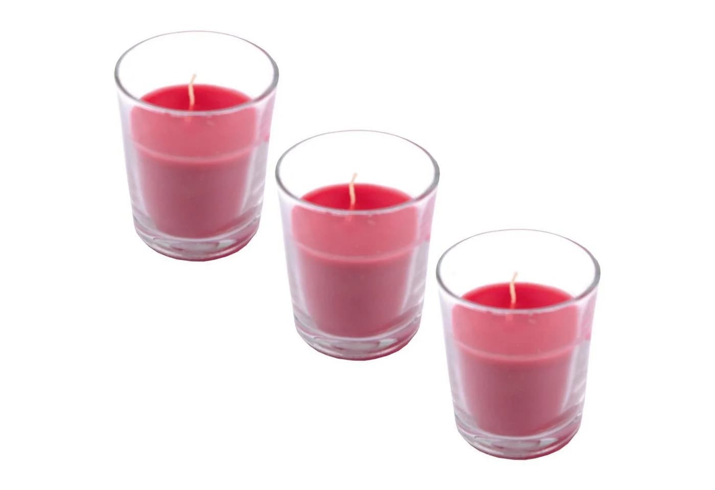 HS Candle Duftkerze 12er Pack Klassische Düfte Rosa Glas - Bild 5