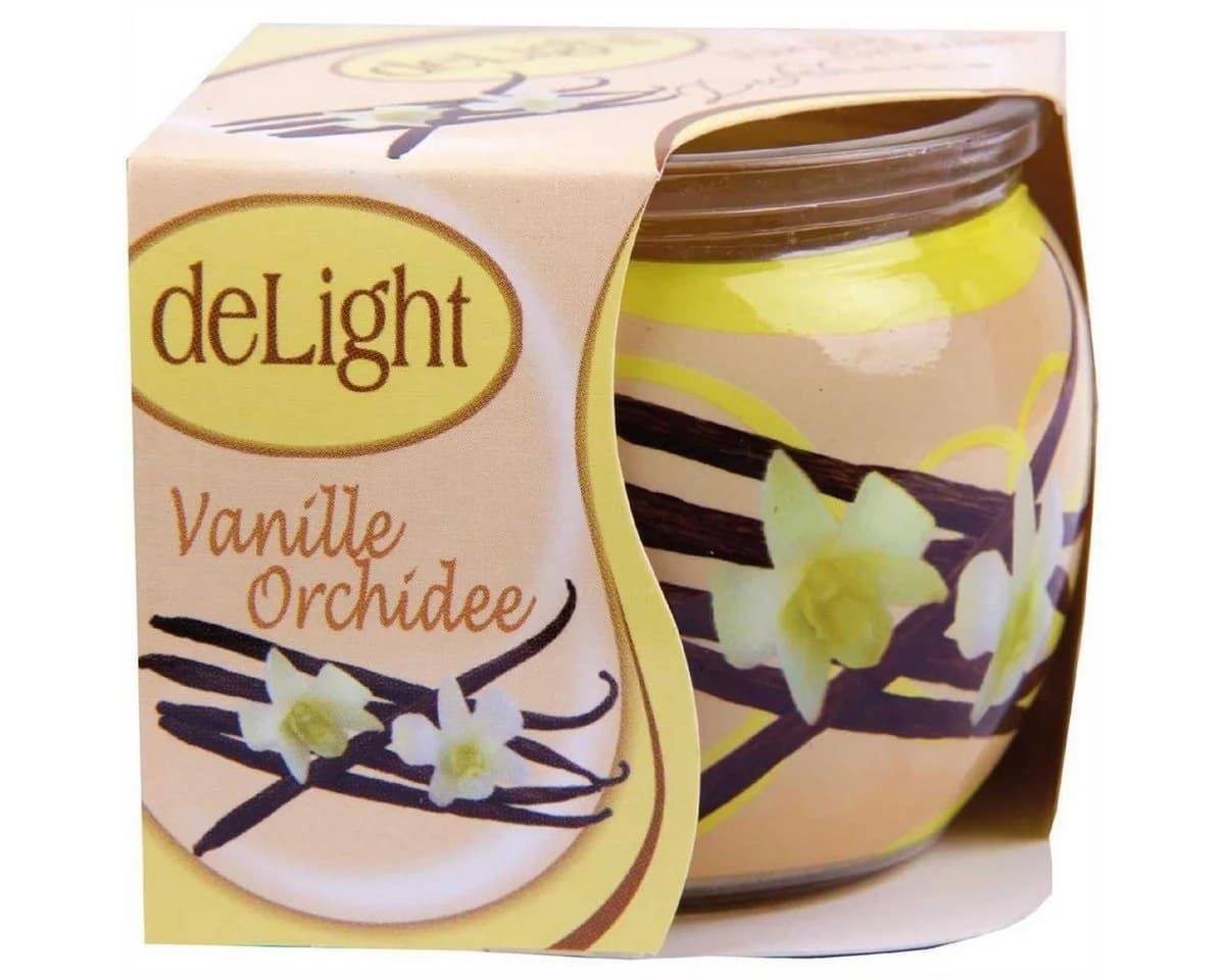 HS Candle Duftkerze Vanille im Glas, 22 Std. Brenndauer, 6cm Höhe - Bild 3