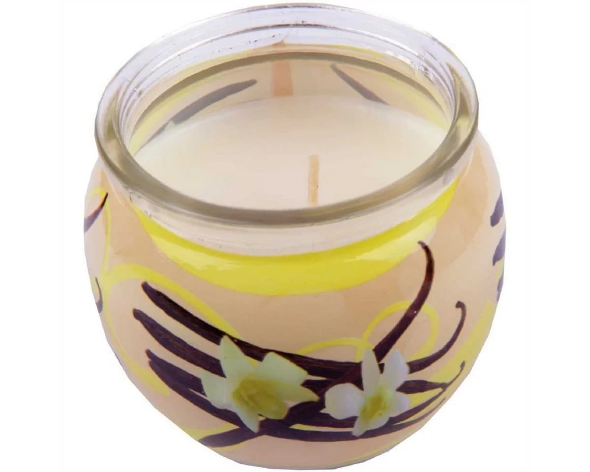HS Candle Duftkerze Vanille im Glas, 22 Std. Brenndauer, 6cm Höhe - Bild 5