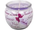 HS Candle Duftkerze im Glas mit Spruch ca. 22 Std. Brenndauer Lila Bild 1