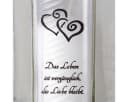 HS Candle Grablaterne 6eckig Weiß mit Motiv und Spruch Bild 3