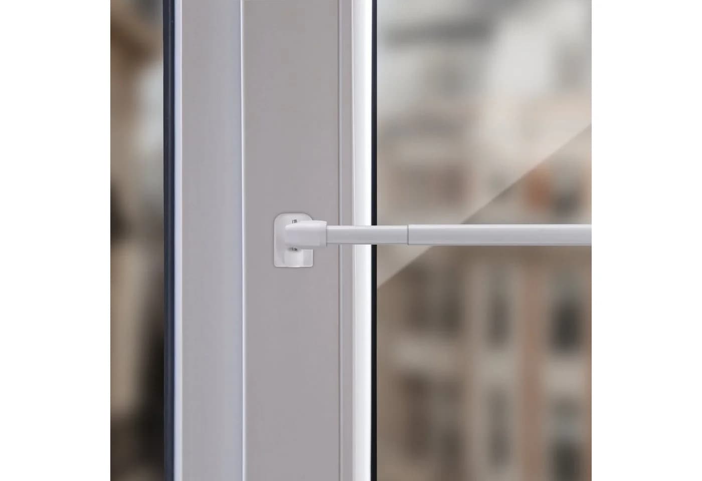 Bestlivings Gardinenstangenhalter Selbstklebehaken für Vitragestangen, Kunststoff mit Stahlstift