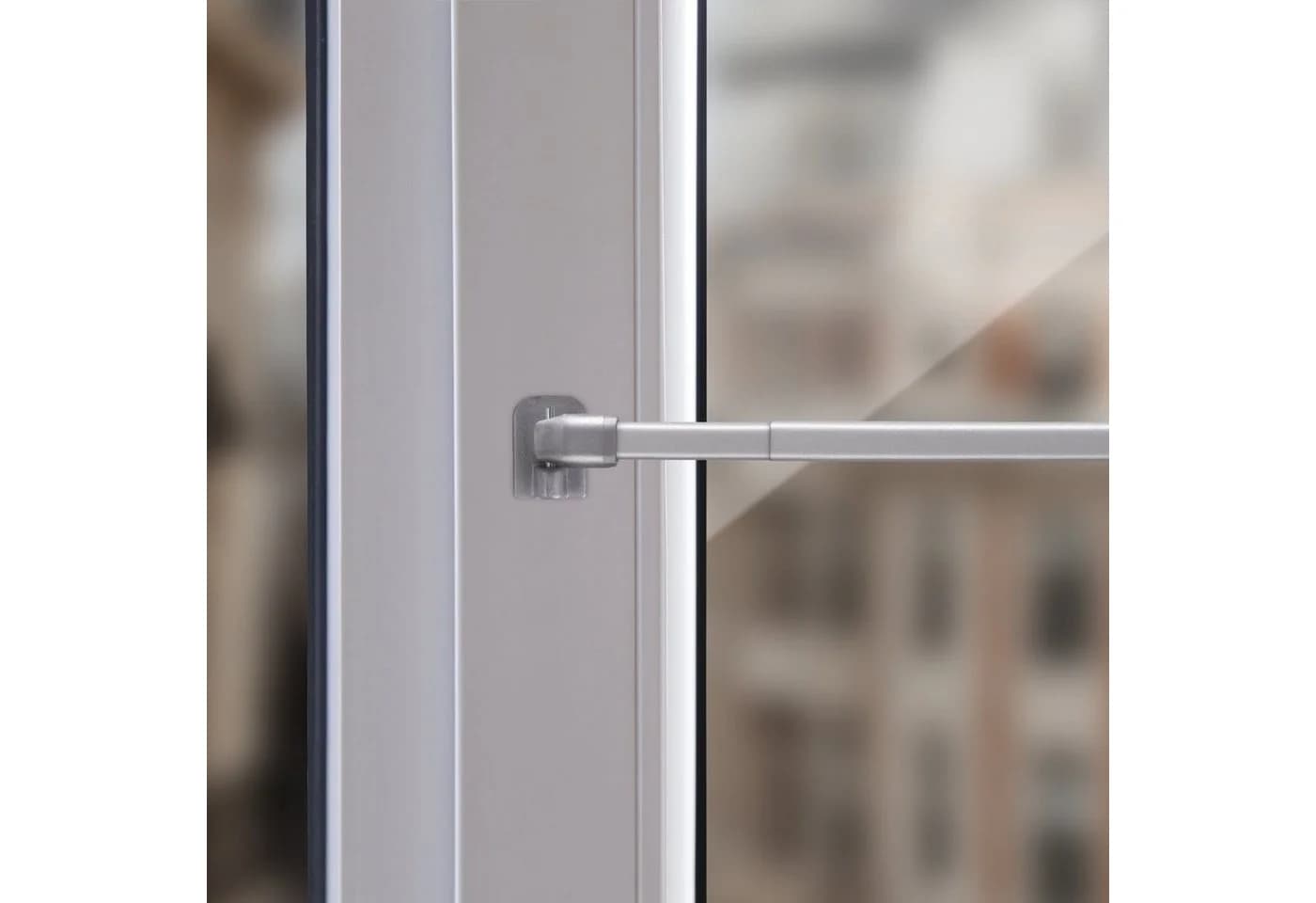 Bestlivings Gardinenstangenhalter Selbstklebehaken Silber Kunststoff Stahlstift