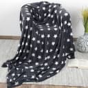 Bestlivings Wohndecke Sterne XXL Kuscheldecke Grau Polyester Bild 2