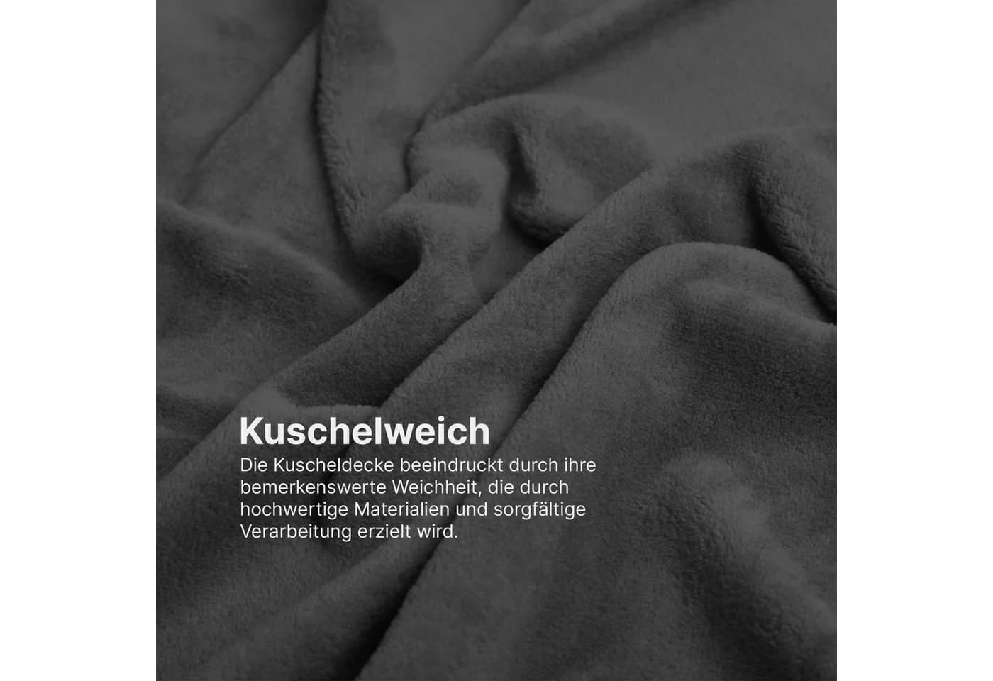 Bestlivings Wohndecke XXL Mikrofaser Flauschdecke Anthrazit - Bild 5