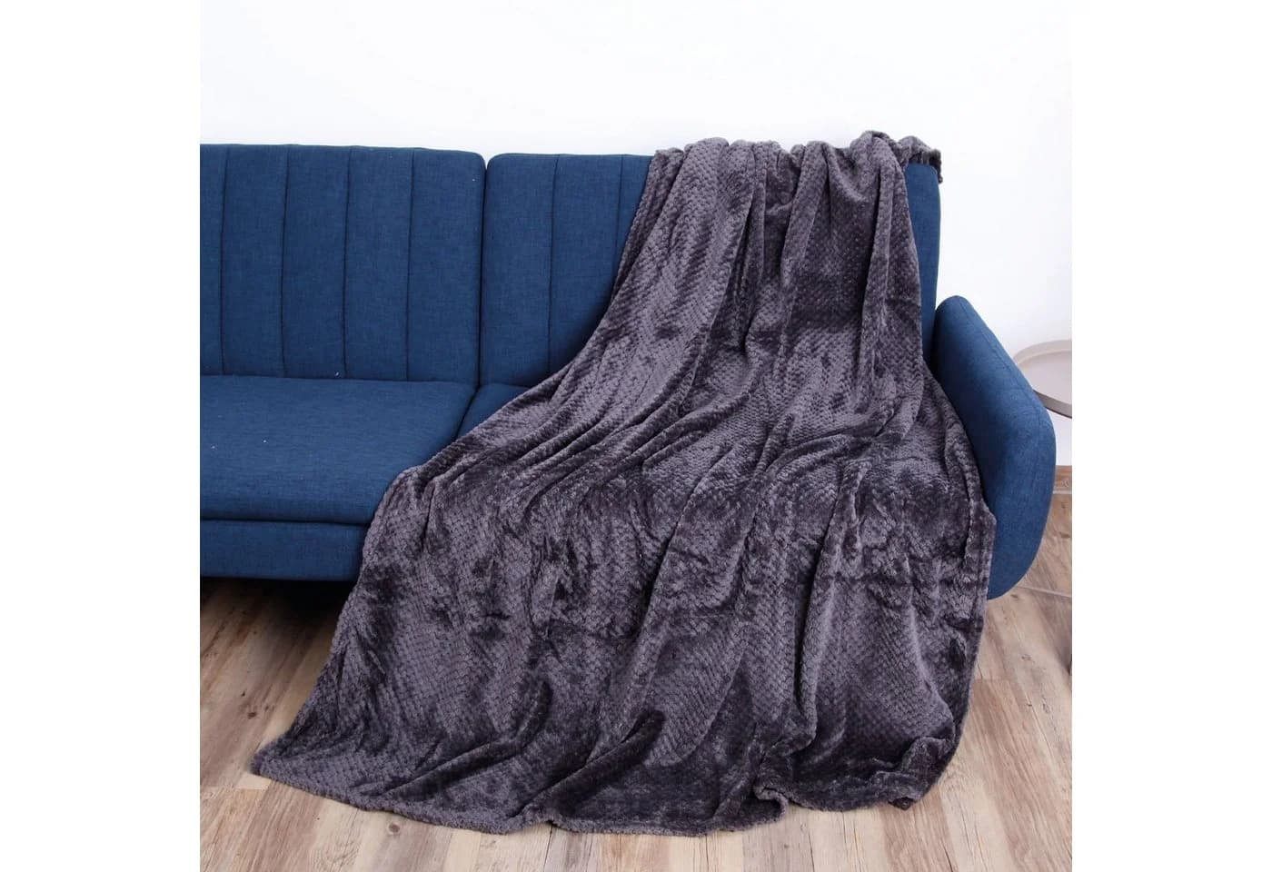 Bestlivings Wohndecke Popcorn Anthrazit Mikrofaser Cashmere Touch - Bild 2