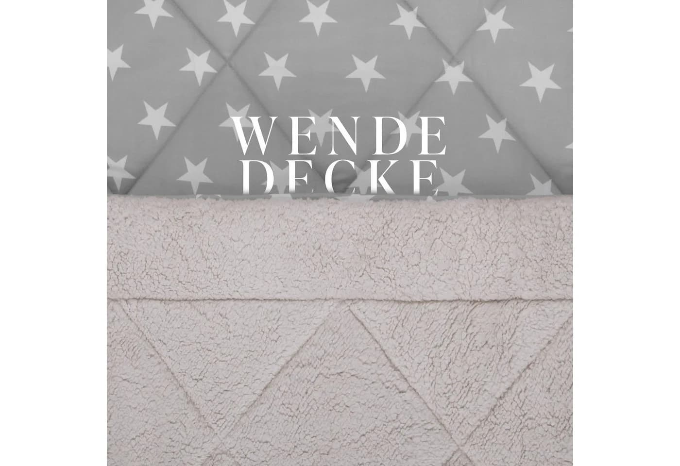 Bestlivings Wende-Steppdecke 135x200cm Silber Grau Sherpa-Fleece Mikrofaser - Bild 4