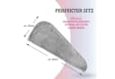 Bestlivings Saunatuch Haarturban Grau 25x65cm Schnelltrocknend Bild 1