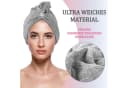 Bestlivings Saunatuch Haarturban Grau 25x65cm Schnelltrocknend Bild 3