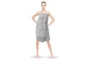 Bestlivings Damen Saunakilt Grau Flauschig mit Gummizug Bild 1