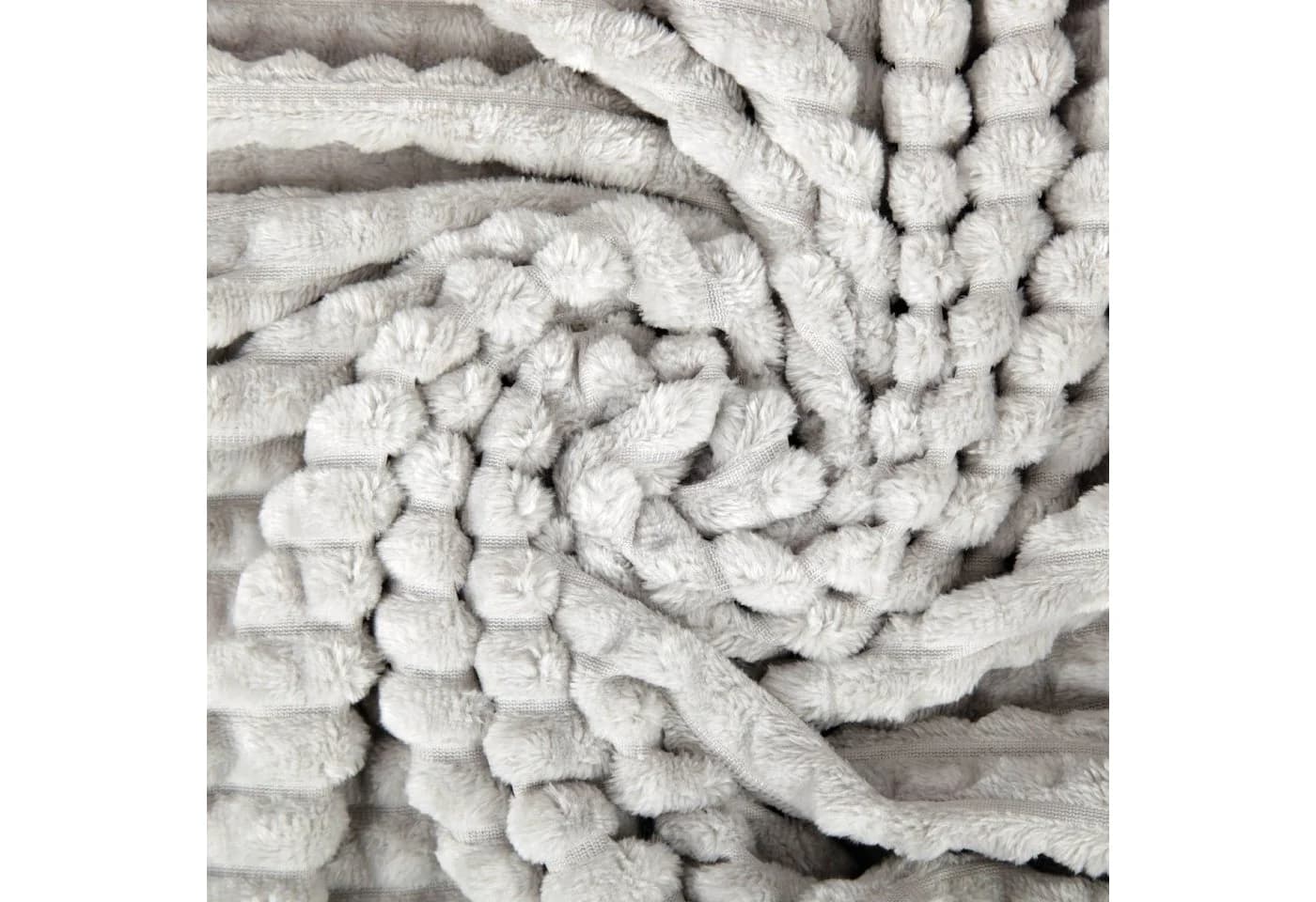 Bestlivings Wohndecke Jacquard Flanell Grau XXL maschinenwaschbar