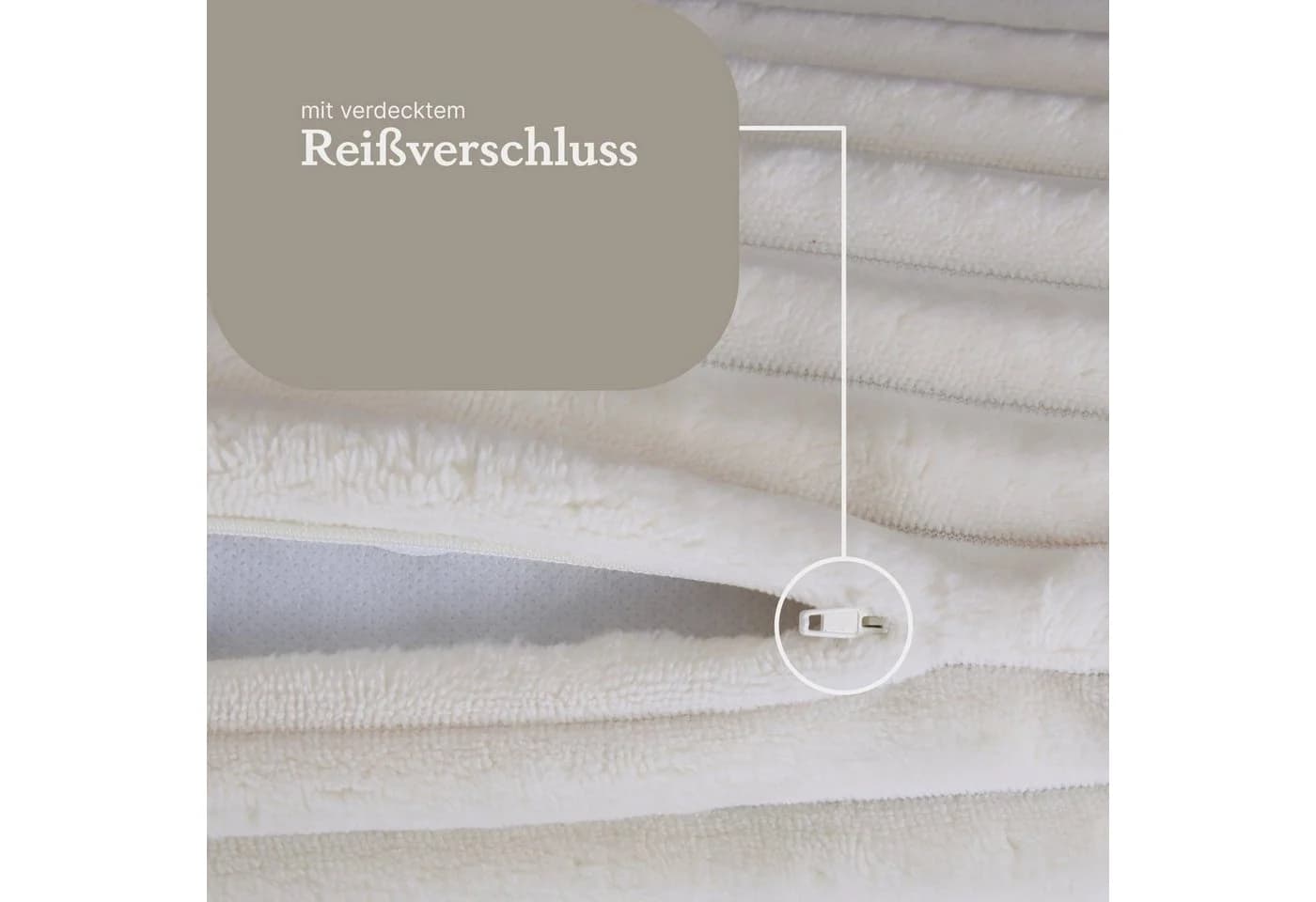 Bestlivings Kissenbezug Cord-Optik Cashmere Touch Creme - Bild 4