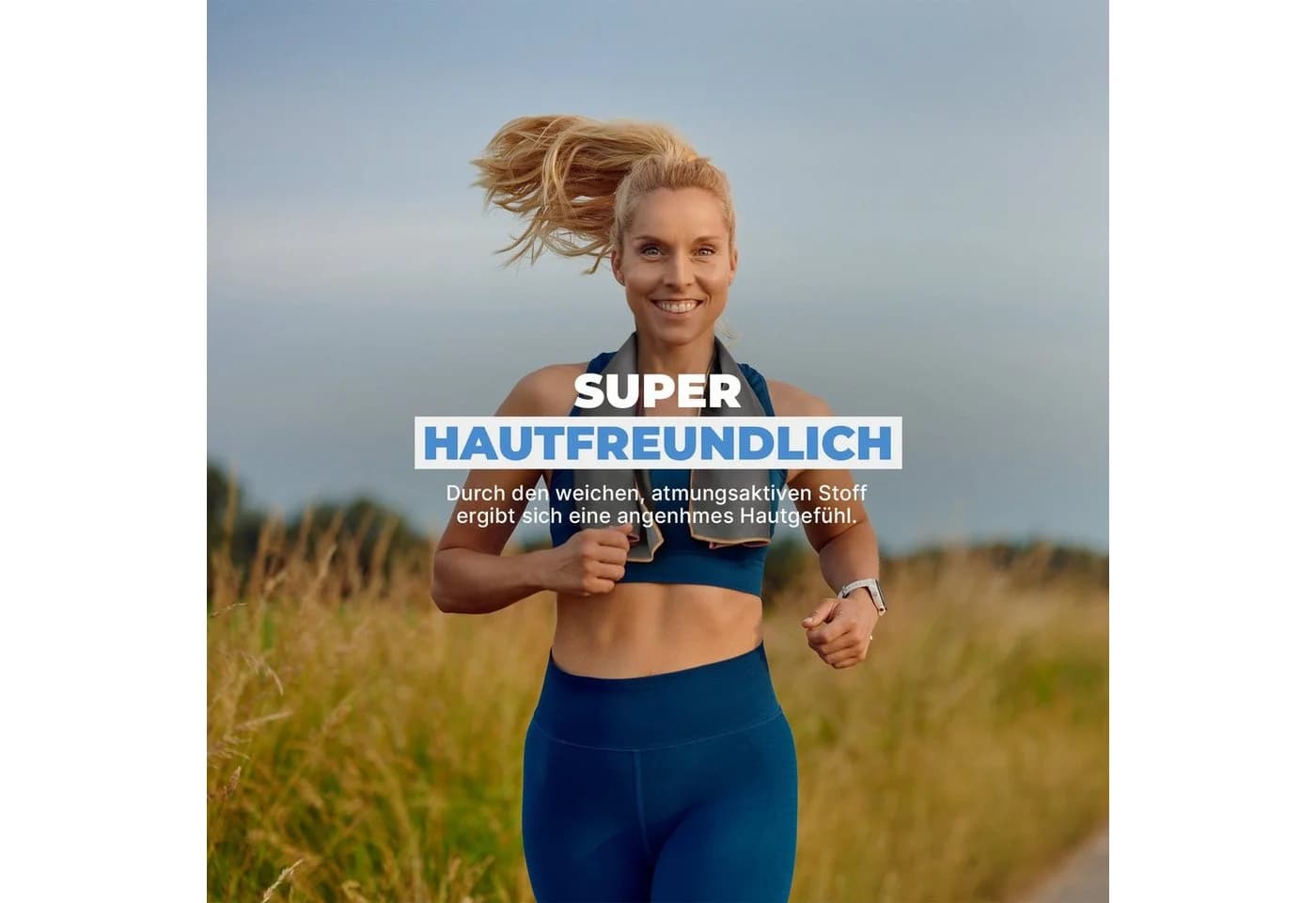 hemmy Fashion Sporthandtuch Mikrofaser Orange mit Spanngummi - Bild 5