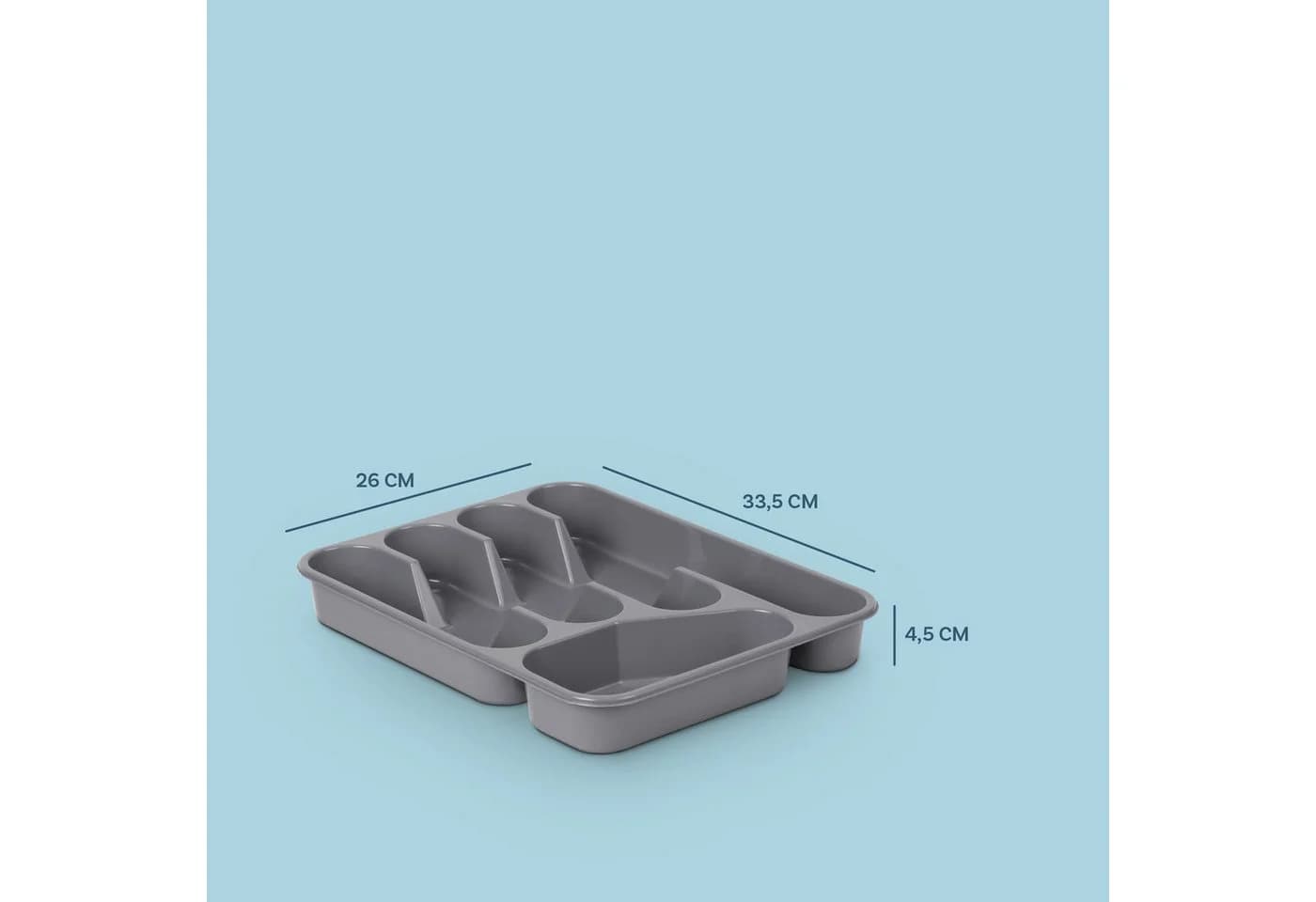 Pro Home Besteckkasten Ausziehbar Weiß/Grau PP Kunststoff