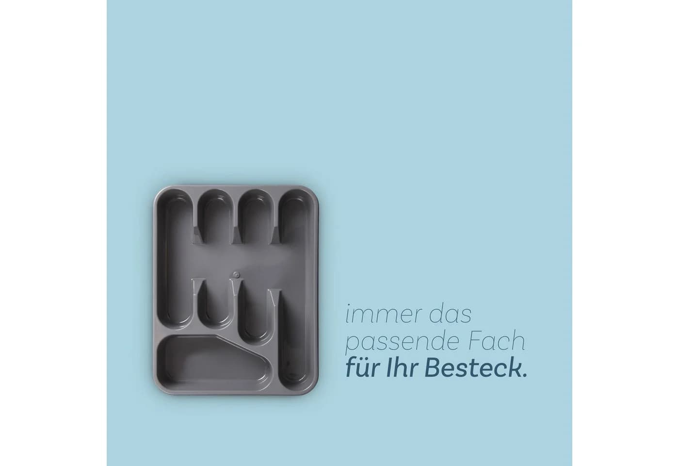 Pro Home Besteckkasten Ausziehbar Weiß/Grau PP Kunststoff - Bild 3