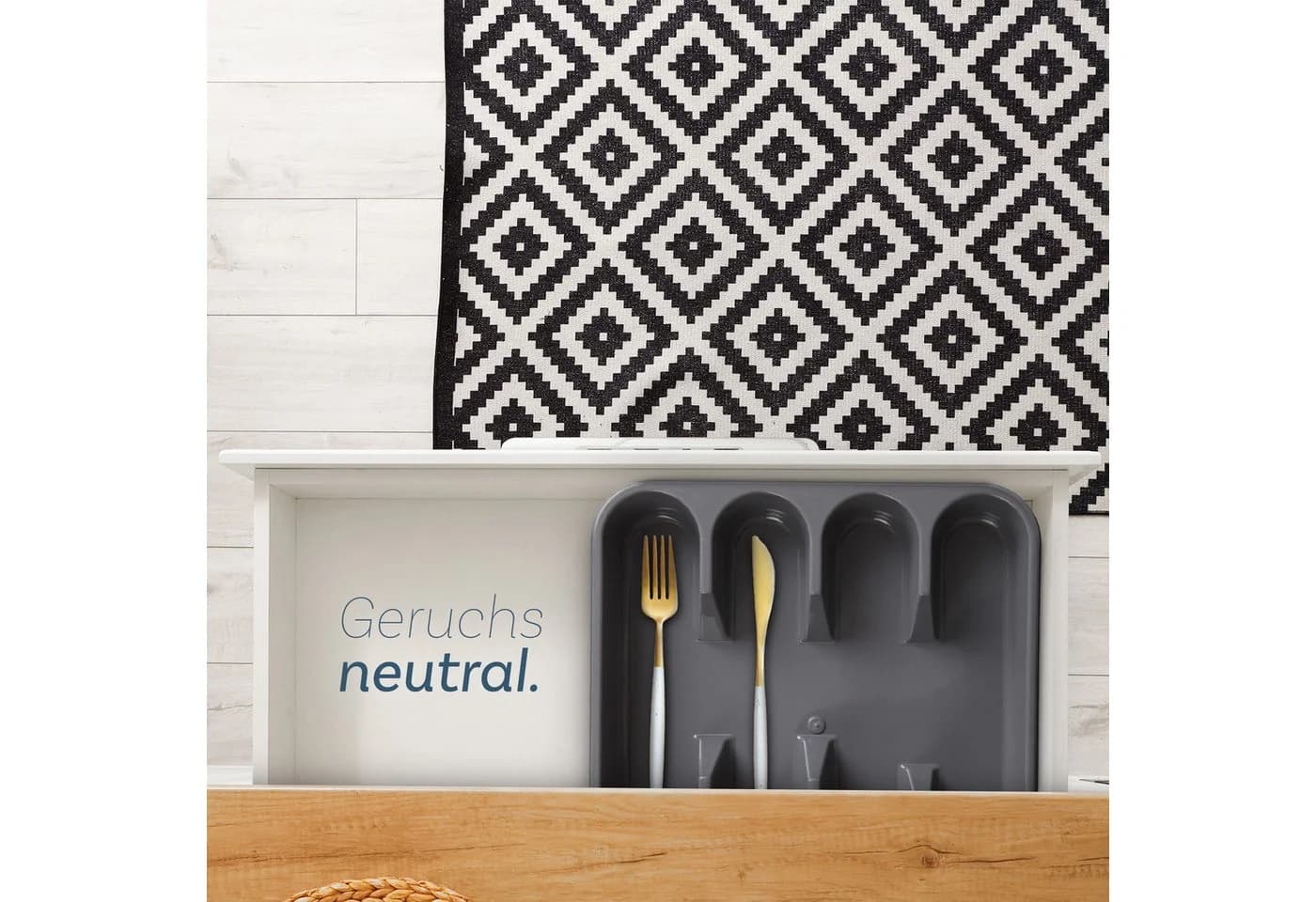 Pro Home Besteckkasten Ausziehbar Weiß/Grau PP Kunststoff - Bild 5