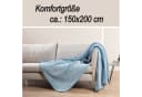 Bestlivings Wohndecke Teddy Fleece Schwarz Wendedecke Flanell Sherpa Bild 4