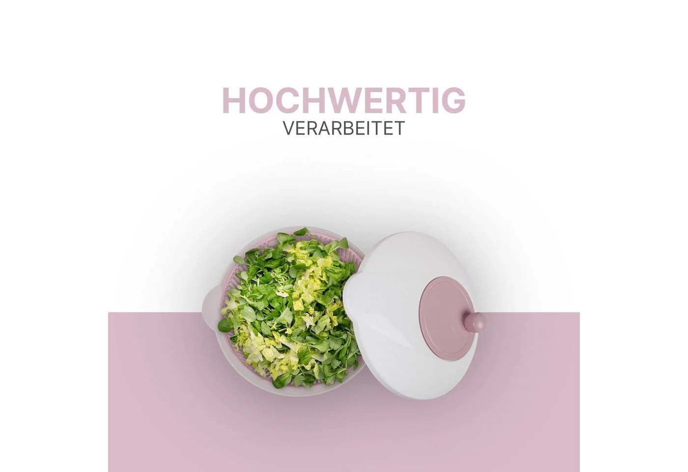 Pro Home Salatschleuder 3D Kurbel Rosa 4L - Bild 5