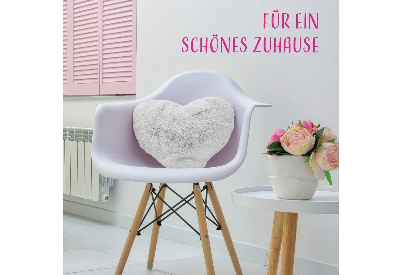 Bestlivings Dekokissen Herzform Plüsch 30x40cm Weich