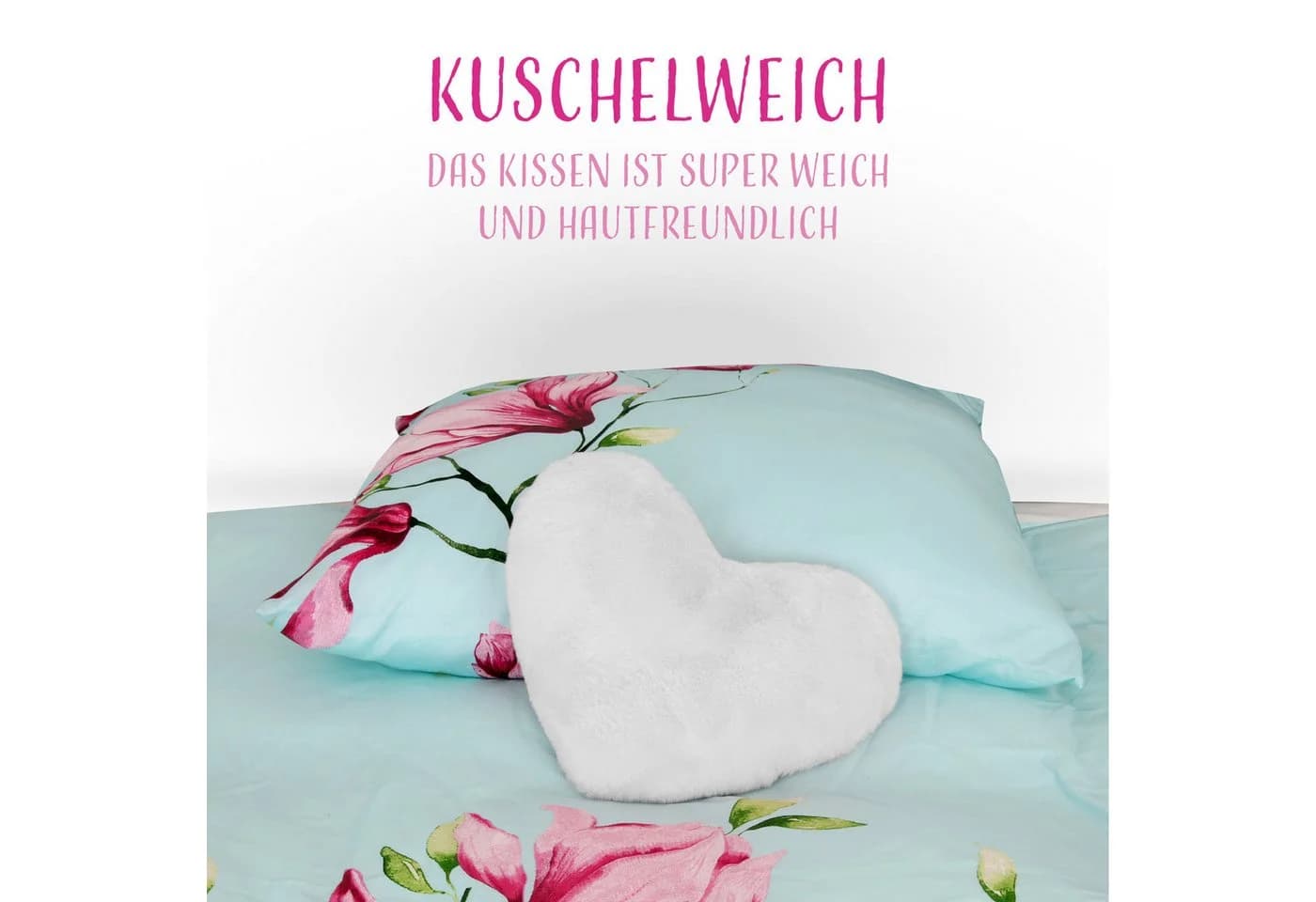 Bestlivings Dekokissen Herzform Plüsch 30x40cm Weich - Bild 4