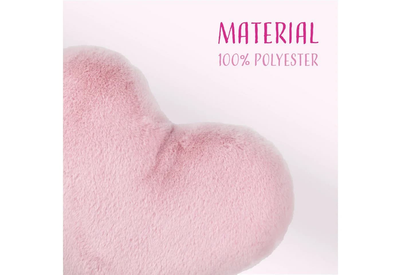 Bestlivings Dekokissen Herzform Plüsch Rosa Silber - Bild 5